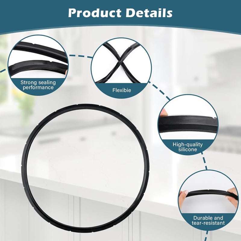 PIHIL Store 2PCS 09985 Pressure Canner Sealing Ring Gasket for Presto 01745 01751 01755 01781 01782, Fits for presto Pressure Cooker 16 18 23 Quart, 4 Overpressure Plug, Pressure Canner Parts - Image 5
